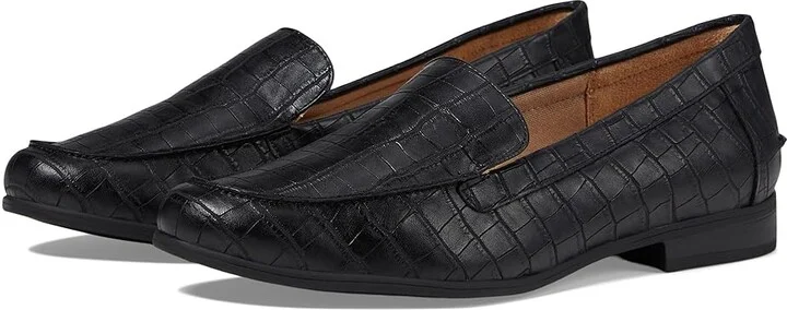 LifeStride Margot Women's Slip-on Dress Shoes Black Croc Synthetic : 9.5 M (B)