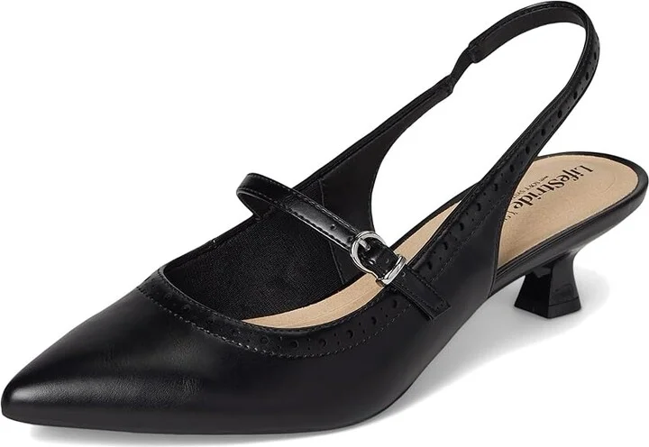 LifeStride Marilyn Slingback Shoes Women's Shoes Black : 10 M (B), Faux Leather - Image 5