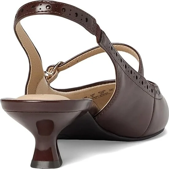LifeStride Marilyn Slingback Shoes Women's Shoes Cognac Brown : 7.5 W (C), Faux Leather - Image 4