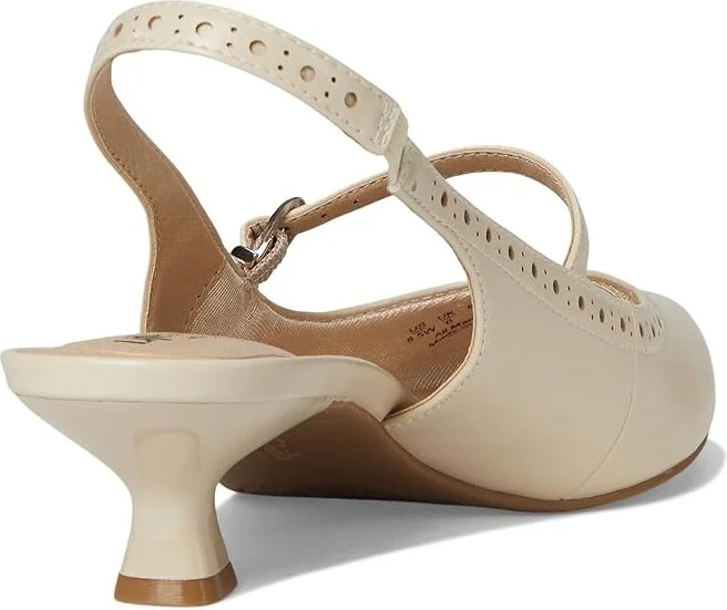 LifeStride Marilyn Slingback Shoes Women's Shoes Cream Beige : 5 M (B), Faux Leather - Image 4