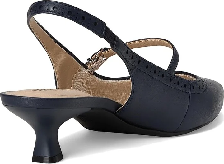 LifeStride Marilyn Slingback Shoes Women's Shoes Lux Navy : 7 W (C), Faux Leather - Image 4