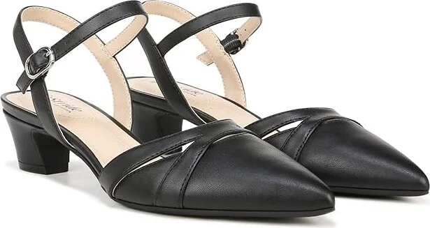 LifeStride Marlee Kitten Heel Pumps High Women's Heels Black : 6.5 W (C), Leather/Rubber