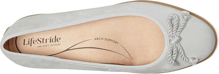 LifeStride Maura Women's Dress Flat Shoes Grey : 11 M (B), Faux Leather - Image 2