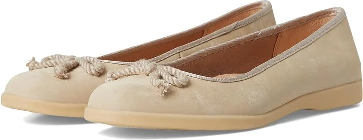 LifeStride Maura Women's Dress Flat Shoes Taupe : 5 M (B), Faux Leather