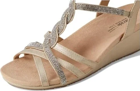 LifeStride Miami Women's Sandals Platino Gold : 7 M (B), Leather - Image 7
