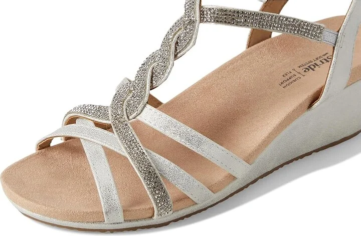 LifeStride Miami Women's Sandals Silver Metallic : 8.5 W (C), Leather - Image 7