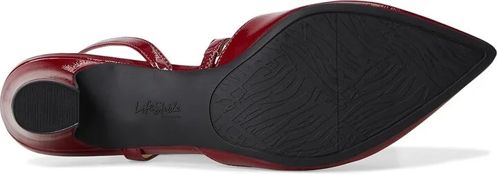 LifeStride Minimalist Dress Pump High Women's Heels Dark Cherry : 7 M (B), Faux Leather/Textile - Image 3