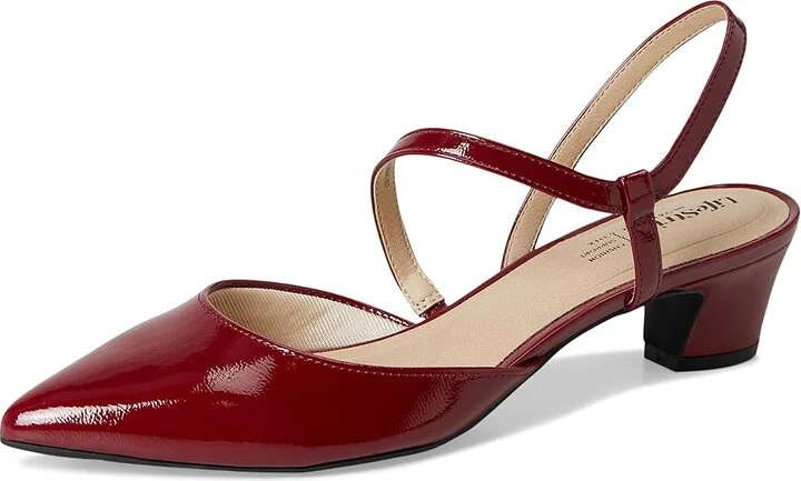 LifeStride Minimalist Dress Pump High Women's Heels Dark Cherry : 7 M (B), Faux Leather/Textile - Image 5