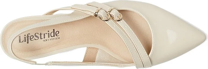 LifeStride Monique High Women's Heels Almond Milk : 9.5 W (C), Leather - Image 2