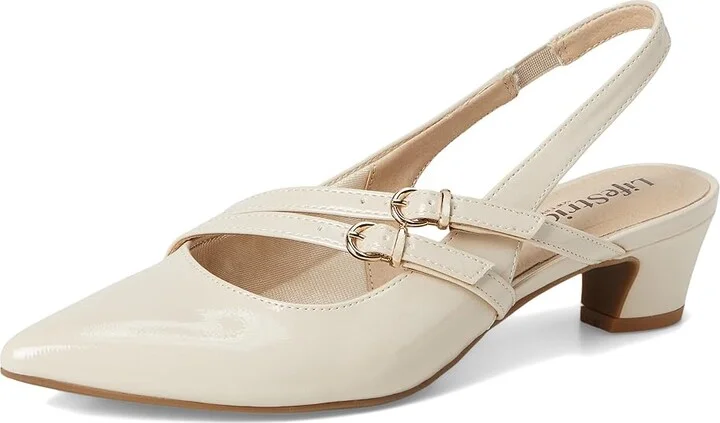 LifeStride Monique High Women's Heels Almond Milk : 9.5 W (C), Leather - Image 5