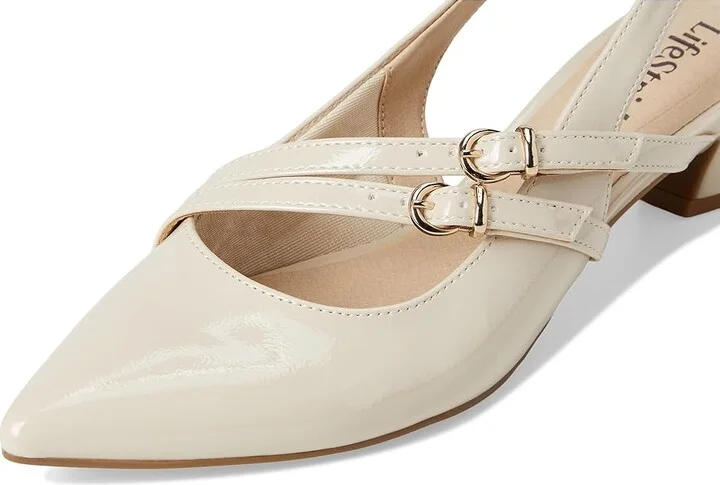 LifeStride Monique High Women's Heels Almond Milk : 9.5 W (C), Leather - Image 7
