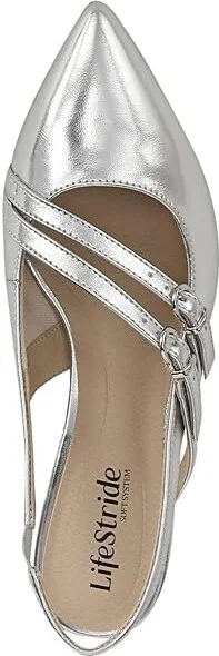 LifeStride Monique High Women's Heels Silver Metallic : 5.5 M (B), Leather - Image 2