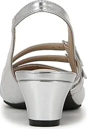 LifeStride Monique High Women's Heels Silver Metallic : 5.5 M (B), Leather - Image 5