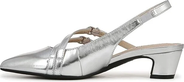 LifeStride Monique High Women's Heels Silver Metallic : 5.5 M (B), Leather - Image 6