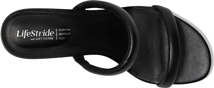 LifeStride Nalani Women's Sandals Black : 8.5 W (C), Faux Leather - Image 2