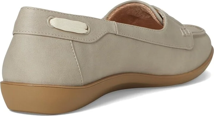 LifeStride Nautical Women's Flat Shoes Light Grey Faux Leather : 7.5 M (B), EVA/Leather/Rubber - Image 4