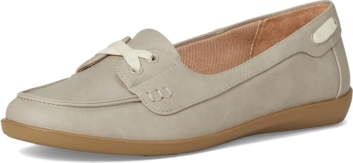 LifeStride Nautical Women's Flat Shoes Light Grey Faux Leather : 7.5 M (B), EVA/Leather/Rubber - Image 5