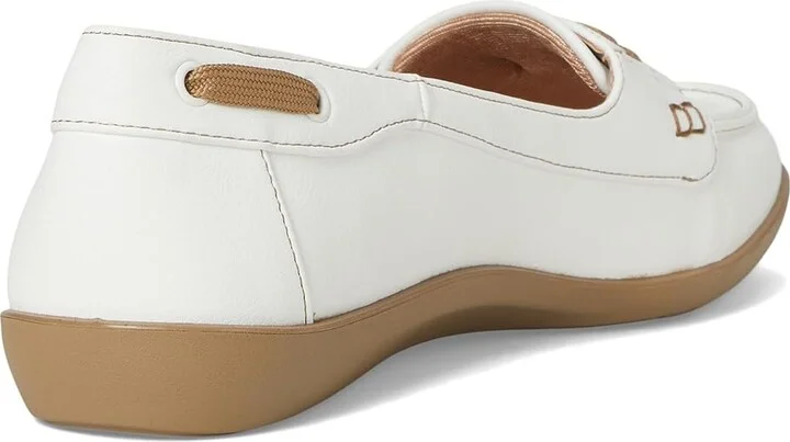LifeStride Nautical Women's Flat Shoes White Faux Leather : 6 M (B), EVA/Leather/Rubber - Image 4