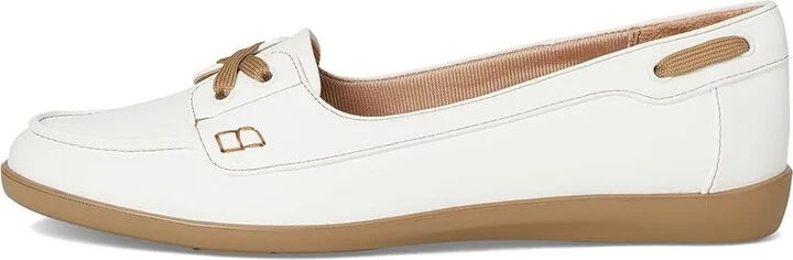 LifeStride Nautical Women's Flat Shoes White Faux Leather : 6 M (B), EVA/Leather/Rubber - Image 6