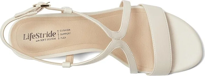 LifeStride Nolita Women's Sandals Bone Faux Leather : 10 W (C), Rubber/Synthetic - Image 2
