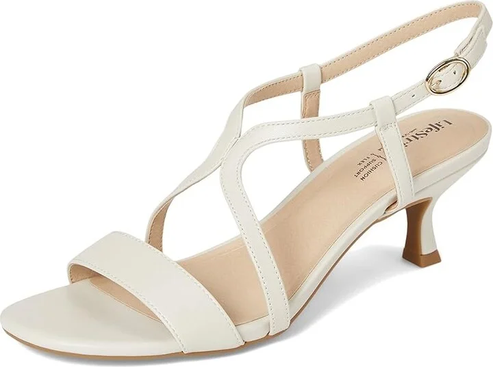 LifeStride Nolita Women's Sandals Bone Faux Leather : 10 W (C), Rubber/Synthetic - Image 5