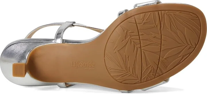 LifeStride Nolita Women's Sandals Silver Faux Leather : 9 M (B), Rubber/Synthetic - Image 3