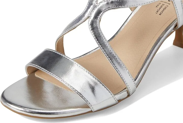 LifeStride Nolita Women's Sandals Silver Faux Leather : 9 M (B), Rubber/Synthetic - Image 7