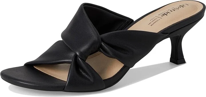 LifeStride Nori Women's Sandals Black Faux Leather : 6.5 M (B), Leather/Rubber - Image 5