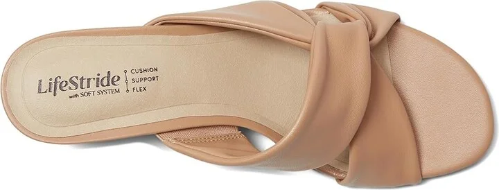 LifeStride Nori Women's Sandals Sienna Tan Faux Leather : 10 W (C), Leather/Rubber - Image 2