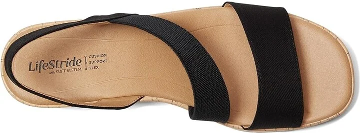 LifeStride Odette Women's Sandals Black Fabric : 5 M (B) - Image 2