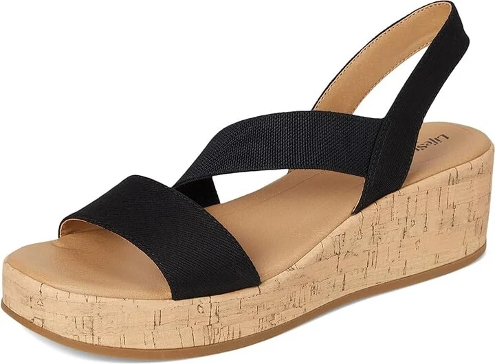 LifeStride Odette Women's Sandals Black Fabric : 5 M (B) - Image 5