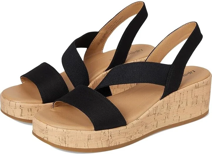 LifeStride Odette Women's Sandals Black Fabric : 5 M (B)