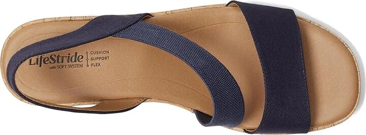 LifeStride Odette Women's Sandals Lux Navy Fabric 2 : 7.5 M (B) - Image 2