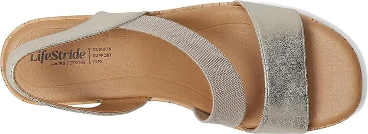 LifeStride Odette Women's Sandals Taupe Faux Leather : 9.5 M (B) - Image 2