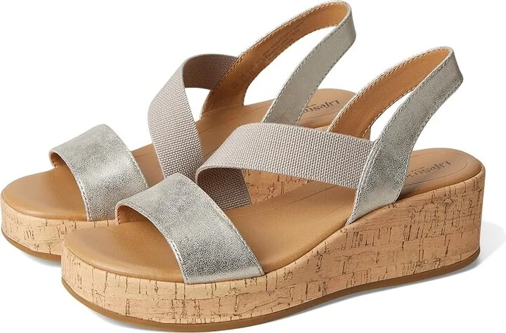 LifeStride Odette Women's Sandals Taupe Faux Leather : 9.5 M (B)