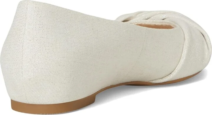 LifeStride Palm Women's Flat Shoes Natural Silver Fabric : 8 W (C), Leather/Rubber - Image 4