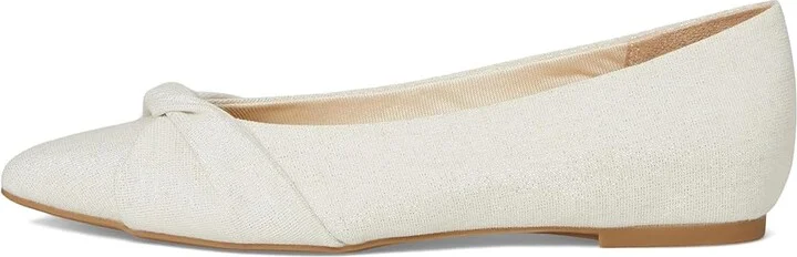 LifeStride Palm Women's Flat Shoes Natural Silver Fabric : 8 W (C), Leather/Rubber - Image 6