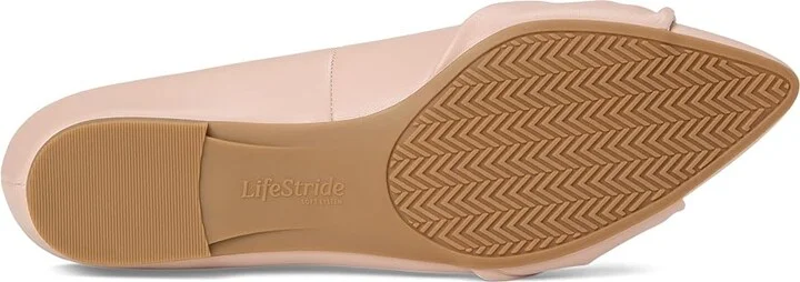 LifeStride Palm Women's Flat Shoes True Blush Faux Leather : 10 W (C), Leather/Rubber - Image 3