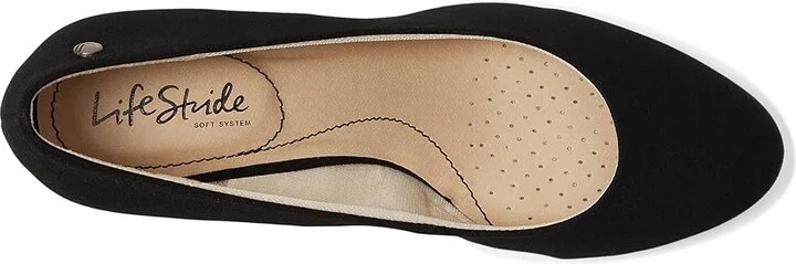 LifeStride Parigi High Women's Heels Black Micron Fabric : 9.5 W (C), Synthetic - Image 3