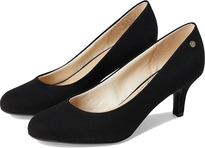 LifeStride Parigi High Women's Heels Black Micron Fabric : 9.5 W (C), Synthetic