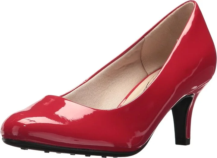 LifeStride Parigi High Women's Heels Fire Red : 7 W (C), Synthetic - Image 2