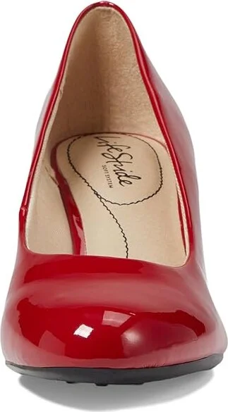 LifeStride Parigi High Women's Heels Fire Red : 7 W (C), Synthetic - Image 3