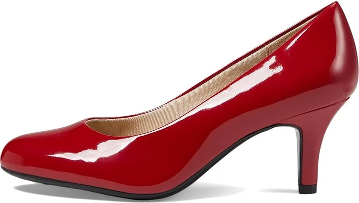 LifeStride Parigi High Women's Heels Fire Red : 7 W (C), Synthetic - Image 7