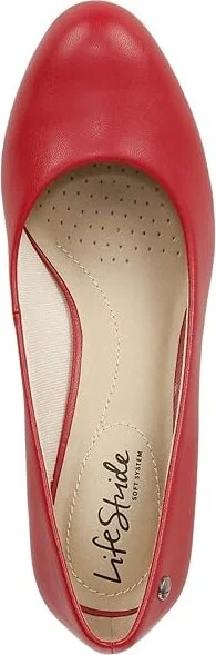 LifeStride Parigi High Women's Heels Fire Red Smooth : 8 W (C), Faux Leather - Image 2