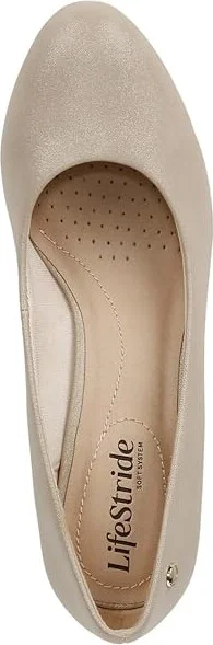 LifeStride Parigi High Women's Heels Platino Gold Metallic : 7.5 M (B), Faux Leather - Image 2