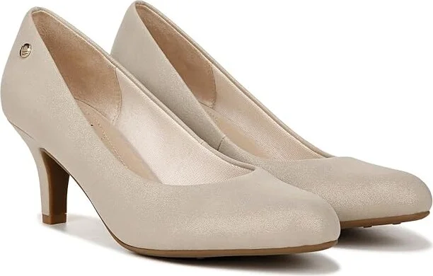 LifeStride Parigi High Women's Heels Platino Gold Metallic : 7.5 M (B), Faux Leather