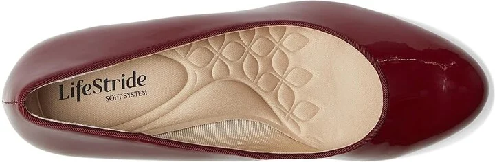 LifeStride Parigi-Plus Pump Shoes Women's Shoes Dark Cherry Patent : 7.5 M (B), Faux Leather/Textile - Image 2