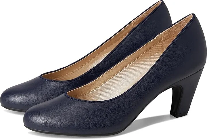 LifeStride Parigi-Plus Pump Shoes Women's Shoes Lux Navy : 6.5 W (C), Faux Leather/Textile