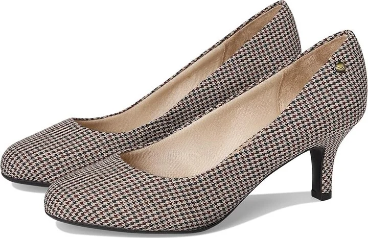 LifeStride Parigi Pump Shoes Women's Shoes Beige Houndstooth : 5 M (B)