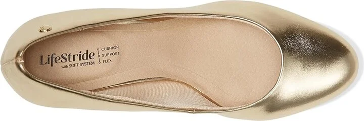 LifeStride Parigi Pumps High Women's Heels Gold Metallic : 8.5 M (B), Leather - Image 2